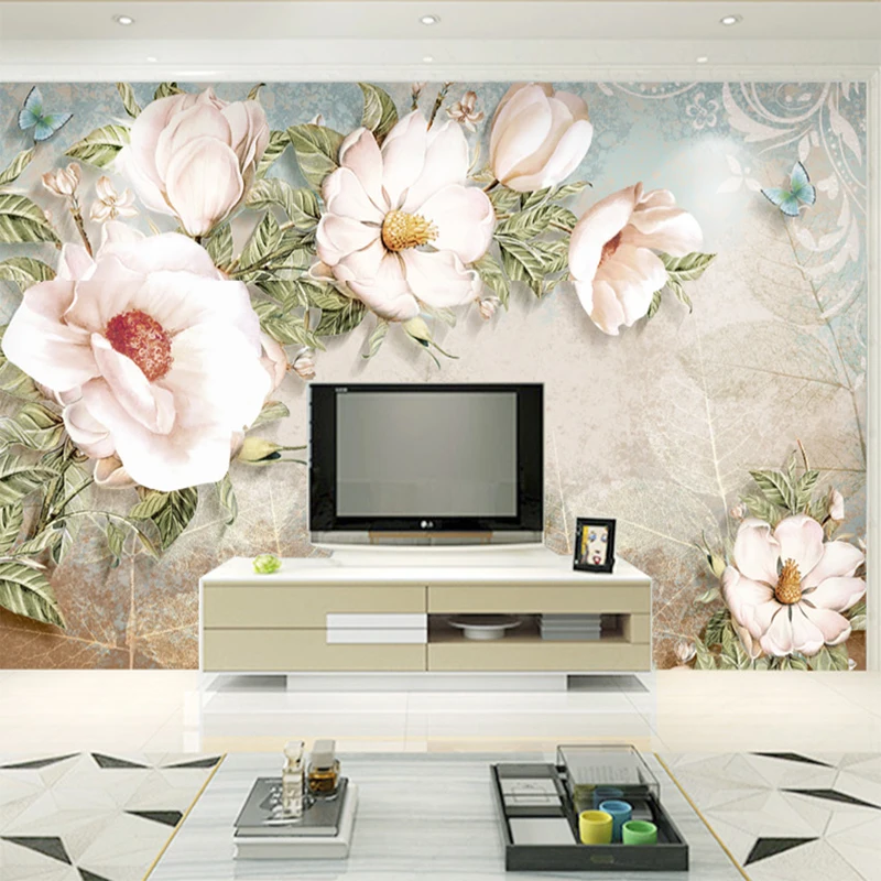 На заказ фотообои простая картина маслом цветочное настенное покрытие Гостиная
