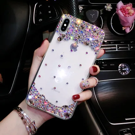 XSMYiss роскошный блестящий чехол с кристаллами и бриллиантами для iPhone 11 Pro Max X XS XR 7 8 6