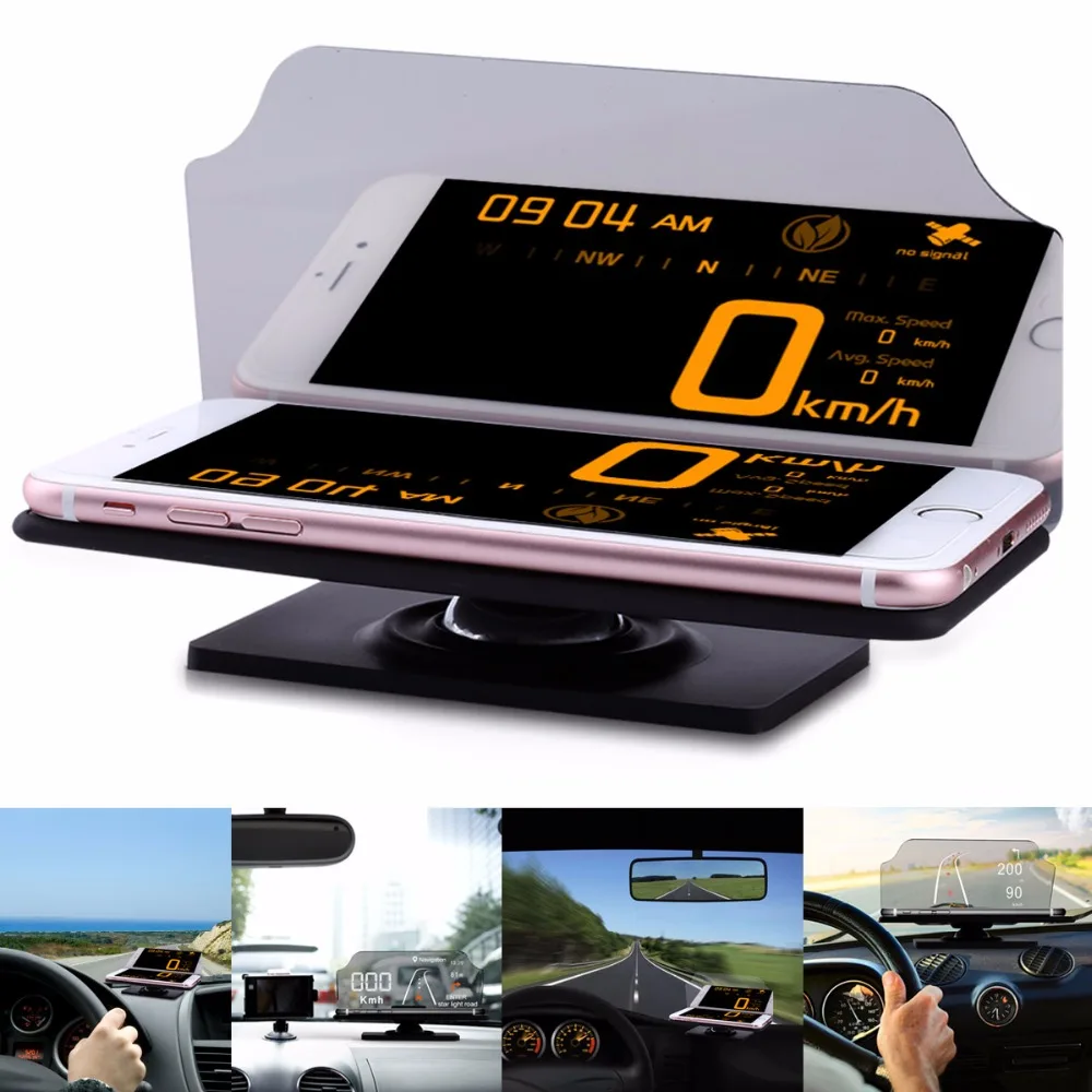Автомобиль HUD Heads Up Дисплей Автомобиля Телефон GPS Навигации Изображения