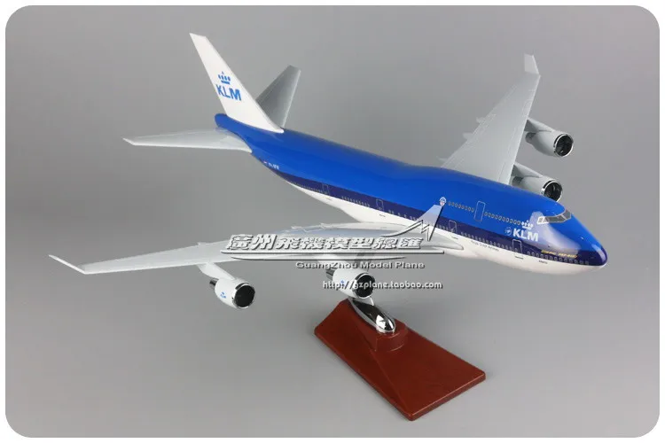 47 см смолы KLM B747 400 модель самолета Нидерланды авиакомпаний дыхательные пути