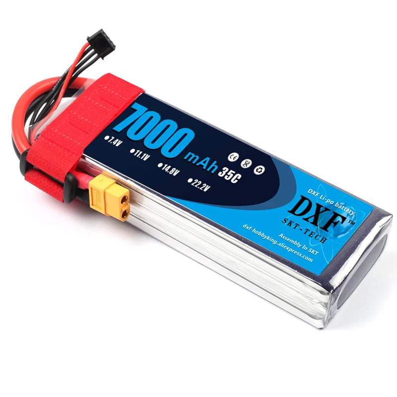 DXF Li-Poly батарея 7 4 V 7000mAh 35C MAX60C 2S RC автомобиль Lipo Bateria Мультикоптер Квадрокоптер