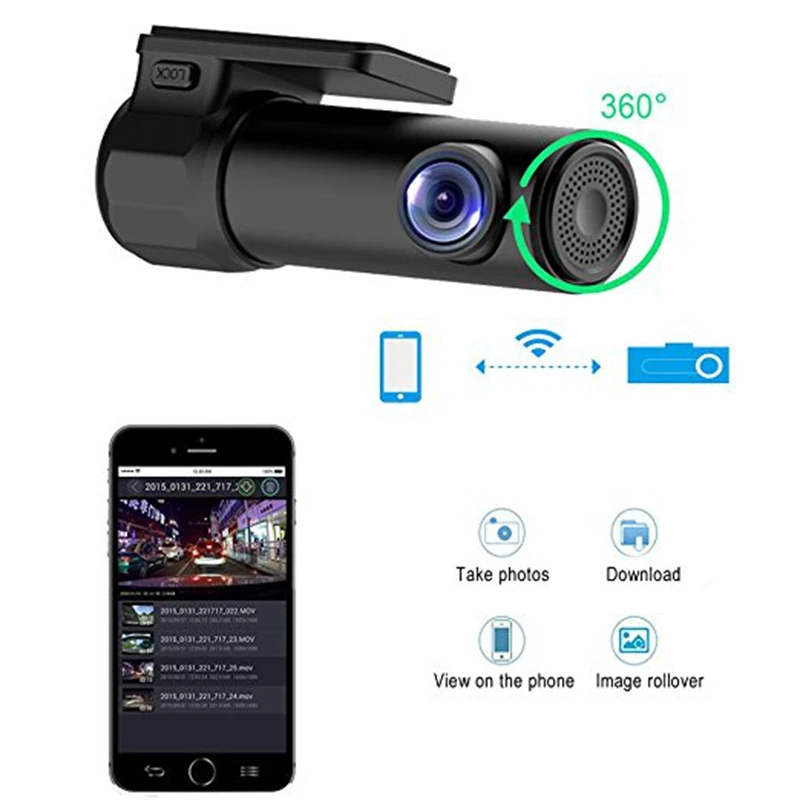 Мини Регистраторы dashcam WI FI Видеорегистраторы для автомобилей HD1080P Камера