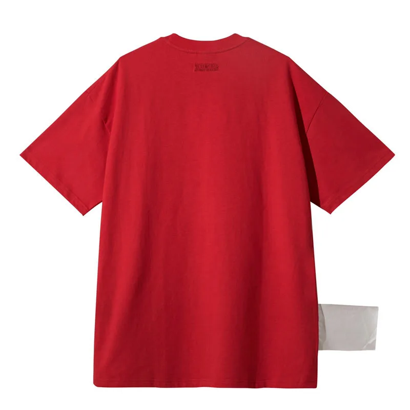 Новейшая футболка Vetements с большим ярлыком для мытья снаружи женские и мужские