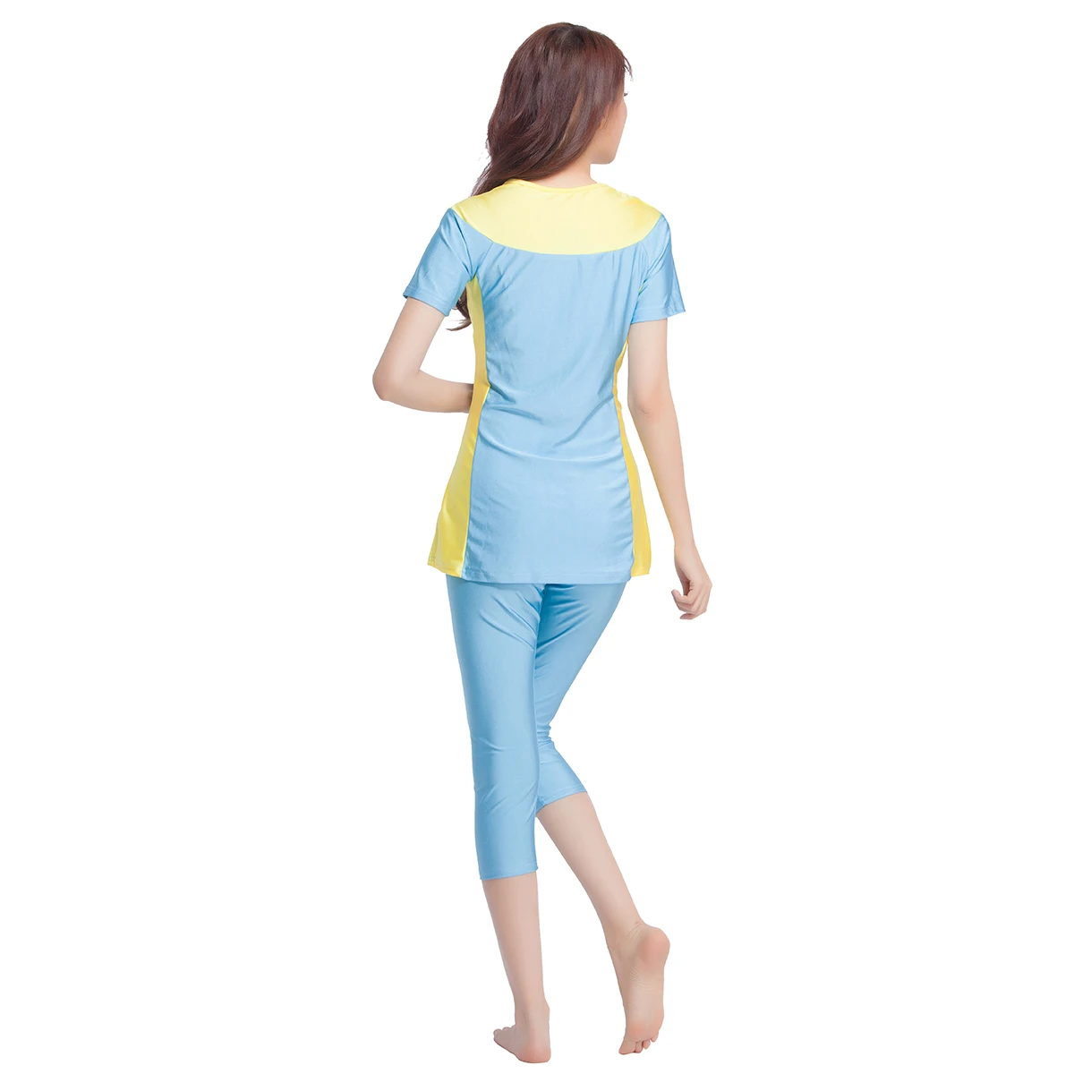 Женский купальный костюм с рукавом фонариком скромная мусульманская одежда для