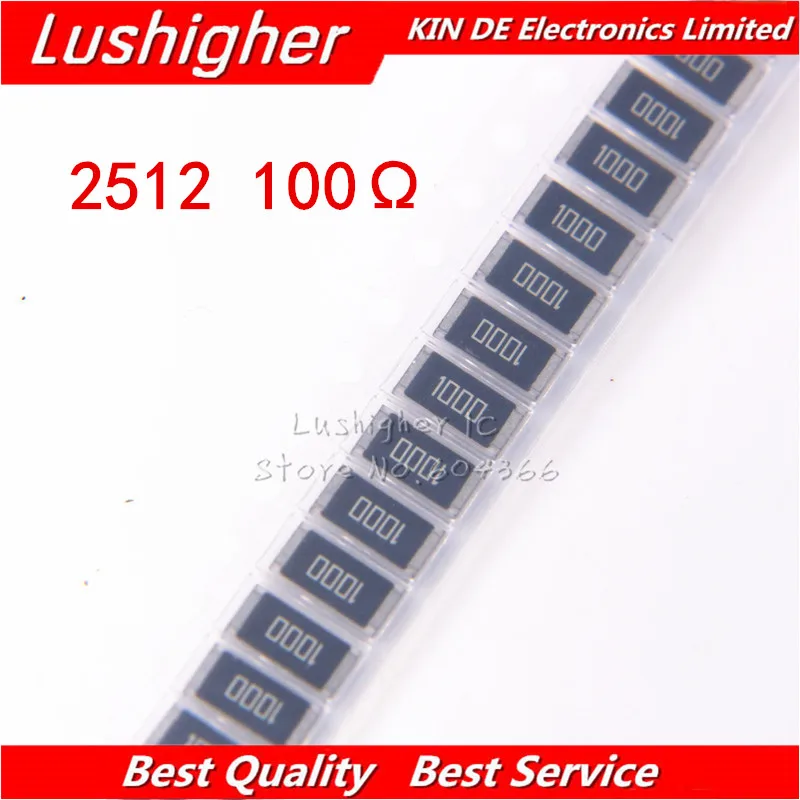50 шт. 2512 SMD резистор 1 Вт 1% 100R 100 Ом 1000 Ом|Резисторы| |