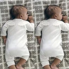 Комбинезон для мальчиков и девочек 0-24 месяцев, однотонный комбинезон с крыльями сзади, комбинезон ангела