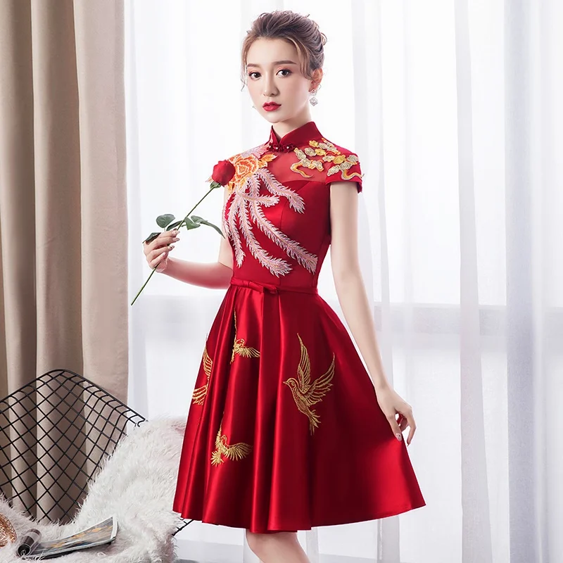 Свадебное платье Cheongsam в китайском стиле пышные платья для выпускного бала Fiesta