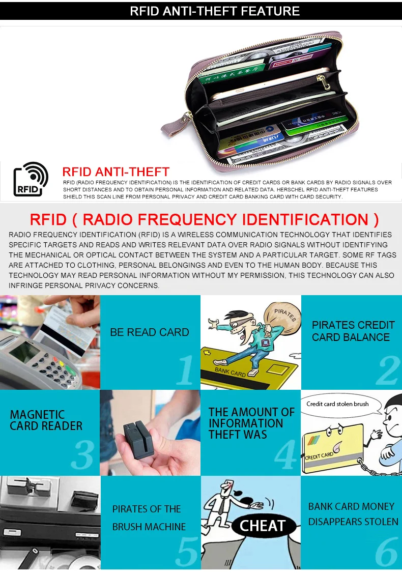Женский Длинный кошелек из натуральной кожи первый слой из воловьей кожи RFid тиснение листьев леди клатч женский кошелек на молнии Держатель для карт