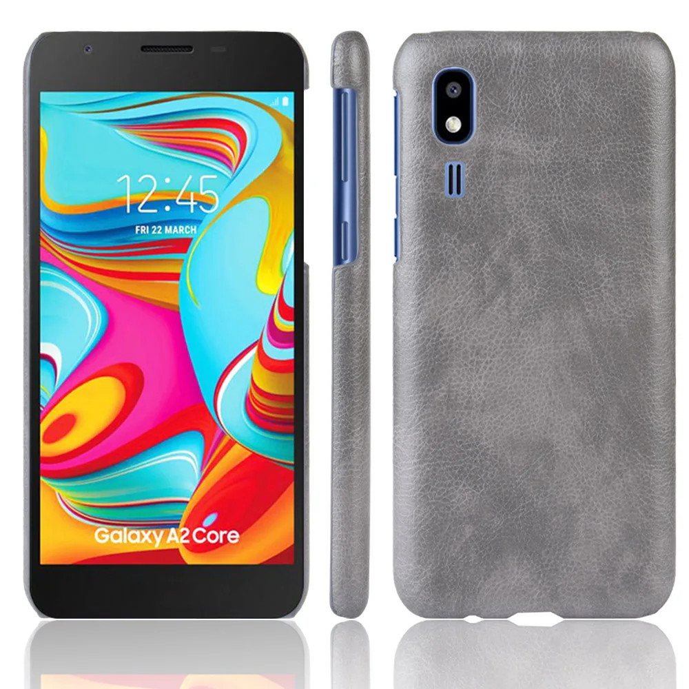 

For Samsung Galaxy A2 Core Case PU Leather Litchi pattern Skin Hard Phone Cover For Samsung Galaxy A2 Core A2Core SM-A260F/DS