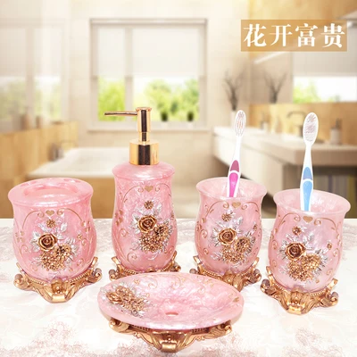 Набор из 5 предметов для ванной комнаты смолы|bathroom accessories|toiletries setdecorative bathroom accessories