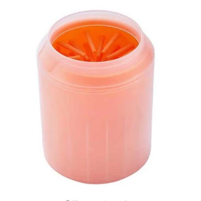 S Orange Портативная шайба для ног для домашних животных, мягкая силиконовая щетина, щетка для чистки лап, быстро Очищающая лапы, грязные лапы, инструменты для мытья ног для собак, Франция - Цвет: S Orange