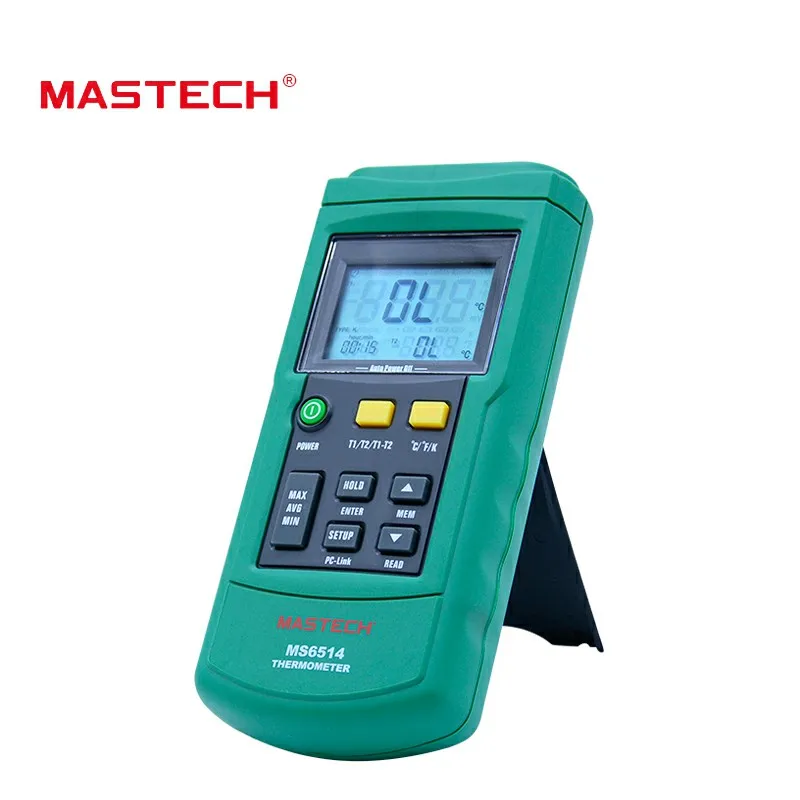 Цифровой термометр MASTECH MS6514 двухканальный Регистратор температуры тестер USB