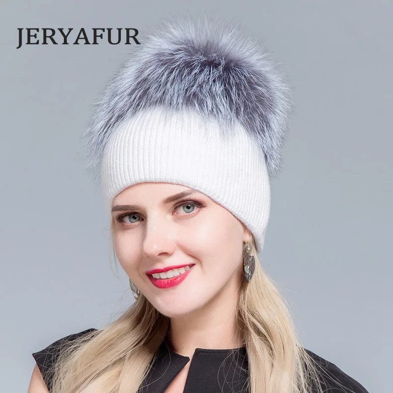 Вязаная шапка JERYAFUR из ткани в русском стиле на осень и зиму мужская женская
