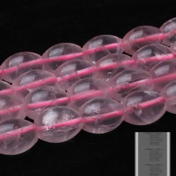 

Natural Rose Quartz Crystal DIY beaded beads loose beads wholesale semi 10X8MM