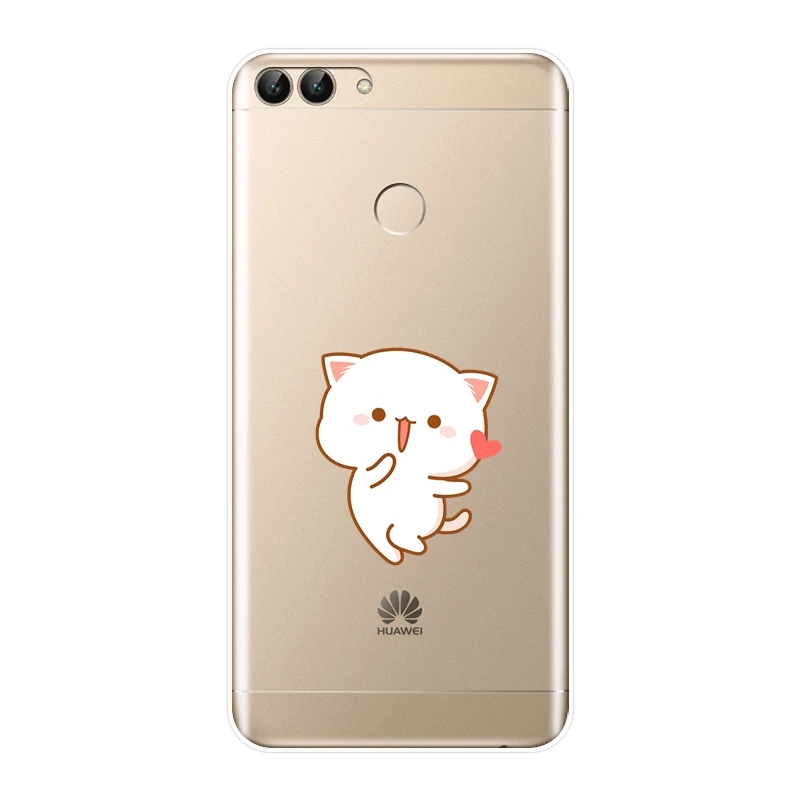 Милый чехол для телефона Huawei P9 P10 P Smart Plus P20 Lite Pro силиконовая Мягкая задняя крышка