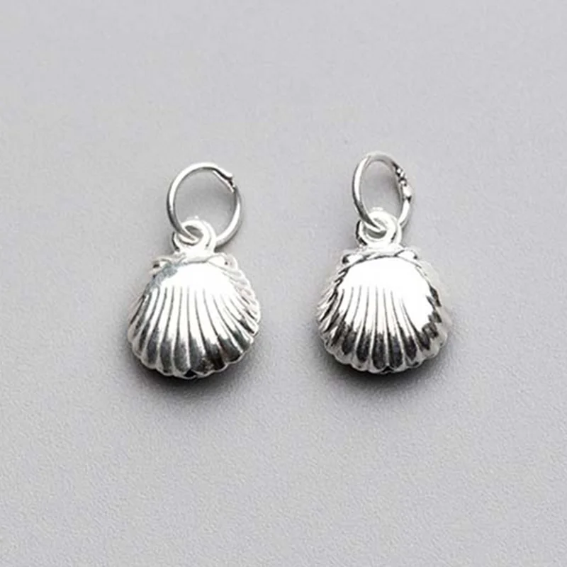 Простые подвески из стерлингового серебра 925 пробы в виде раковины украшение