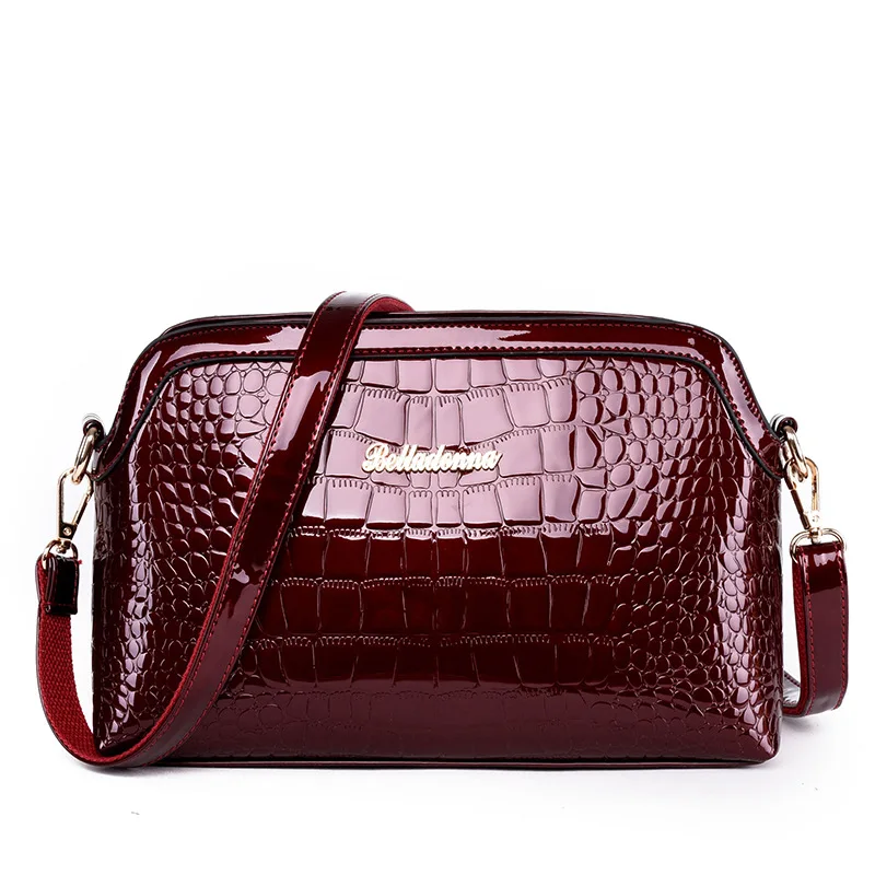 Новая роскошная Лаковая крокодиловая Татуировка лаковая кожа Маленькая женская