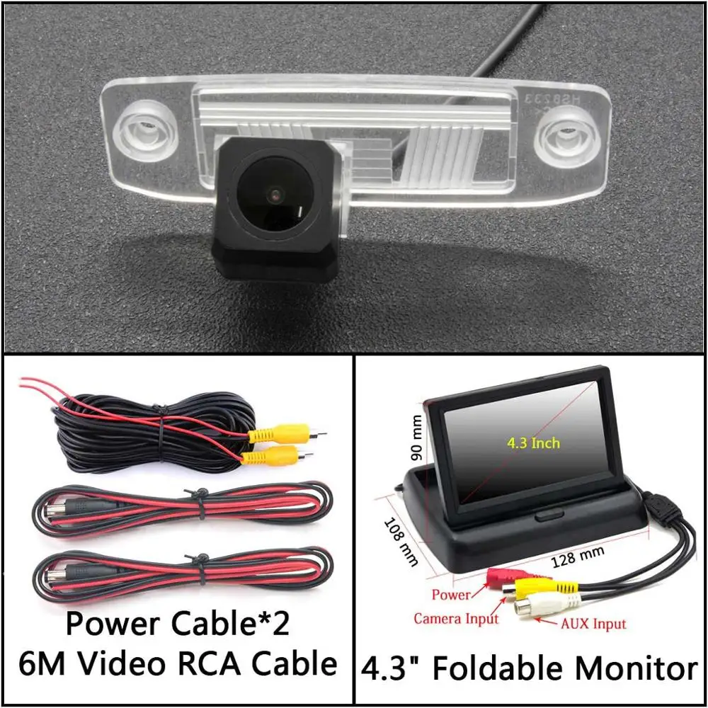 Cam N 4.3 inch Fold Full HD резервная камера заднего вида для KIA Sportage SL Sportage R Sorento Ceed Rio X-line автомобильная парковка ЖК-зеркало монитор - Название цвета: Cam N 4.3 inch Fold