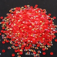 flatback resin nail art red ab glue on rhinestones non hotfix strass stones and crystal applique stones for clothes decoration e