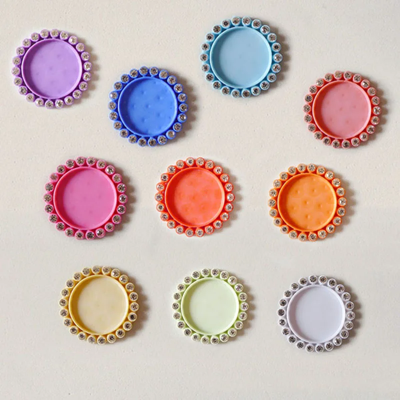 Mixed color 25 мм плоская задняя подставка Круглая Форма Стразы из смолы Diy Украшение для праздника Ремесло Скрапбукинг - Цвет: Mixed color