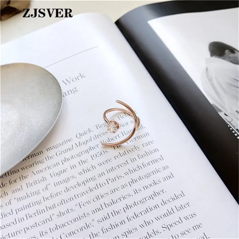 ZJSVER корейские ювелирные изделия кольца из стерлингового серебра 925 золотой