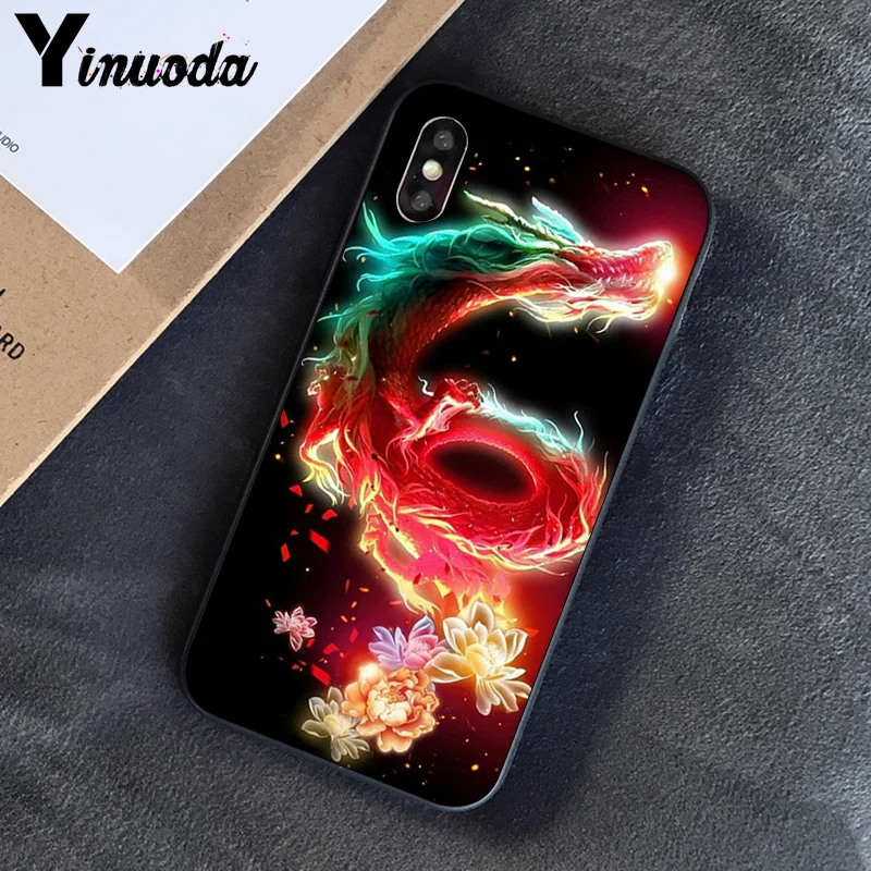 Yinuoda Китайский Зодиак Дракон Чехол для iphone SE 2020 8 7 6 6S 6Plus X XS MAX 5 5S XR Capa|Бамперы| |