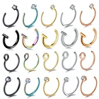 Серьги-Клипсы из нержавеющей стали для пирсинга ноздрей, ювелирные изделия для имитации искусственного носа, 20 г, 1 шт.