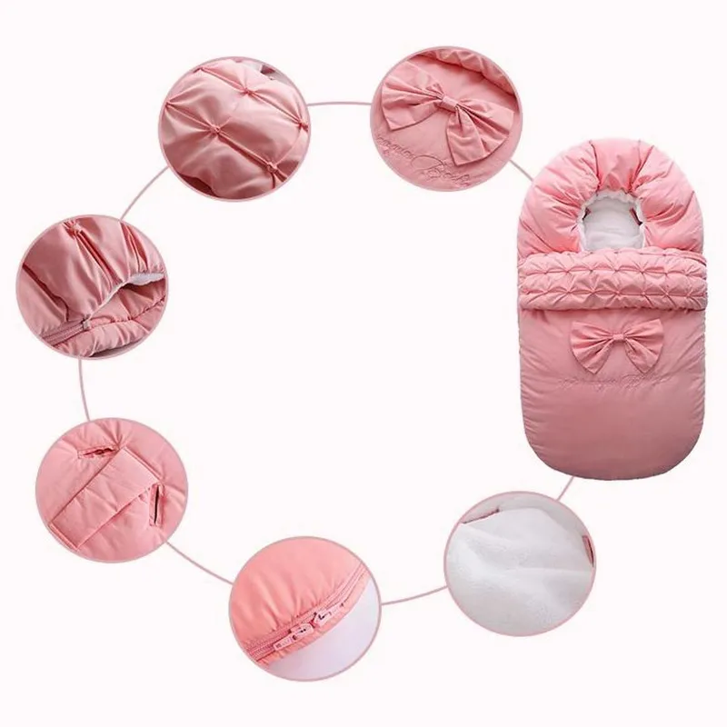 Хлопковый конверт новорожденного зимний детский спальный мешок теплый для