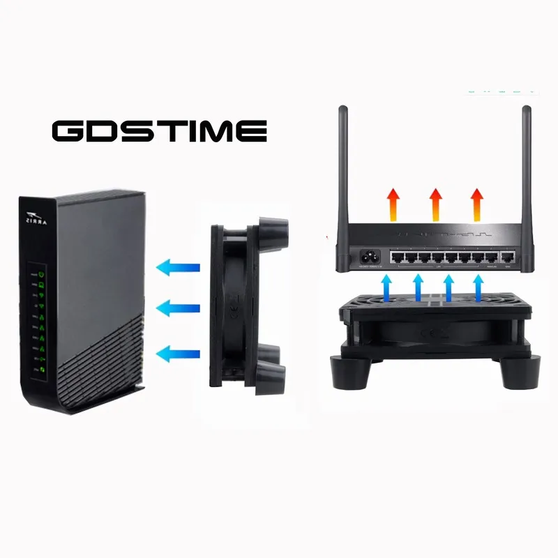 Gdstime 5V USB мощность 90 мм 92 мм 9225 тихий вентилятор охлаждения с вентилятором-грилем винты для кулера для маршрутизатора 92 мм x 92 мм x 25 мм (art.: 7b0b07a60) - 7b0b07a60