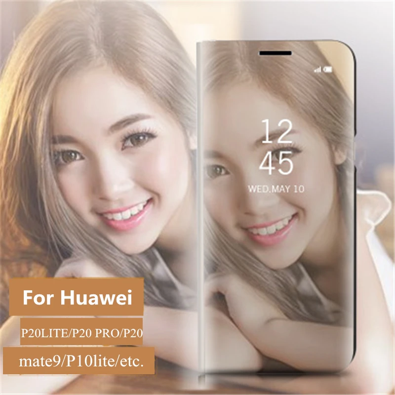 Mzxtby для Huawei mate 9 10 lite P10 P20 pro Honor зеркальный флип чехол телефона Clear View модный
