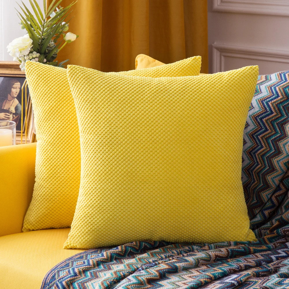 Декоративные Чехлы на подушки мягкие гранулы Одноцветный чехол наволочки s для
