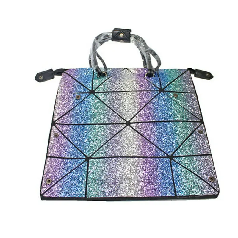 Волшебная разноцветная Блестящая Сумочка с геометрическим узором блестящая