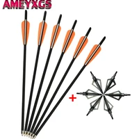 612pcs 17 archery crossbow bolts arrows arrowheads blade broadheads hunting tips 4 vanes outdoor shooting hunting accessories