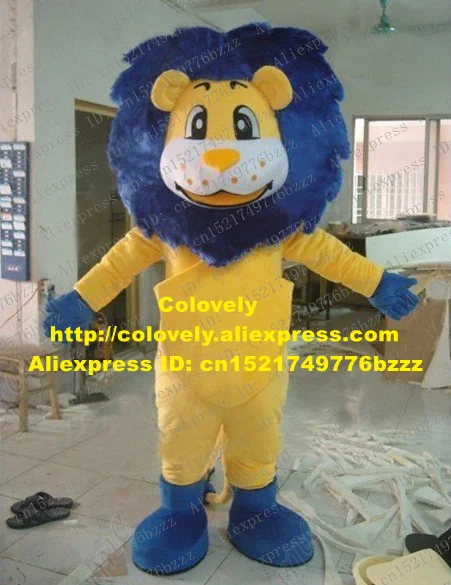 Классный костюм-талисман желтого льва маскотт льон симбалион с белыми щеками