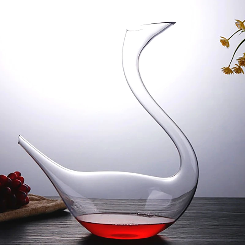 1800ML Lead-free Crystal Glass Swan Red Wine Decanter Decorative Aerator Drinkware Supplies Handicraft Accessories | Дом и сад