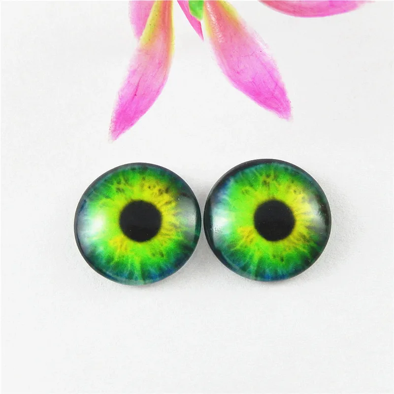 Оптовая продажа 10 шт./лот 30 мм смешанный стиль глаза Дракона круглый стеклянный