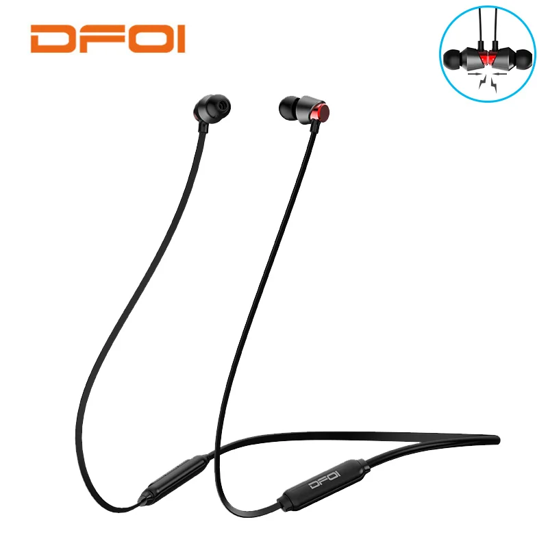 DFOI Bluetooth наушники Беспроводные спортивные водонепроницаемые IPX5 шейные стерео