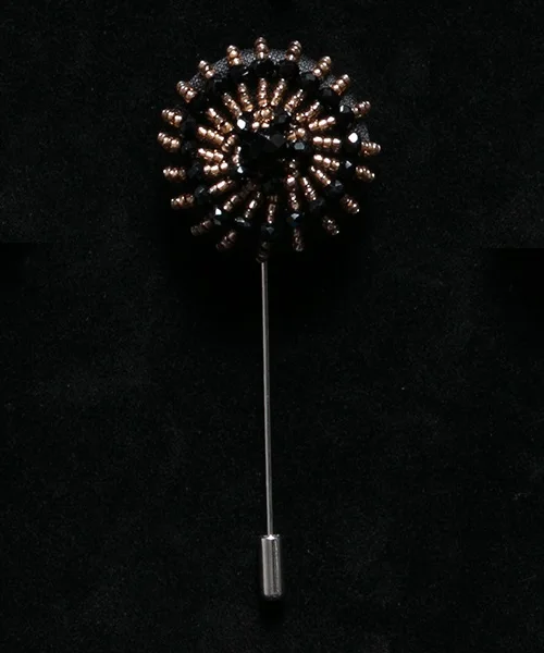 No.18 lapel pin 26 цветов расшитая бисером Цветочная Мужская булавка на лацкане с кристаллами новая роскошная модная мужская брошь для костюмов ручная работа Брошь со стразами на булавке аксессуар - Окраска металла: No.18 lapel pin
