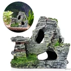 Аквариум с видом на горы каменная пещера, дерево, мост, аквариум, украшение, Rockery, Декор