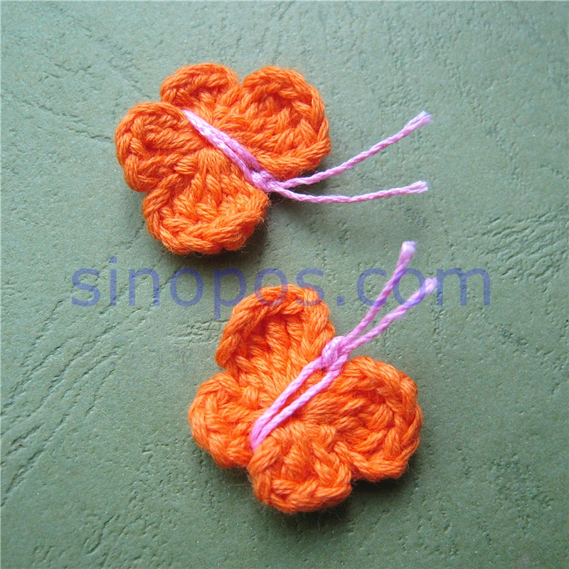 Шармы-бабочки ручной работы вязаные крючком украшения для рукоделия скрапбукинг