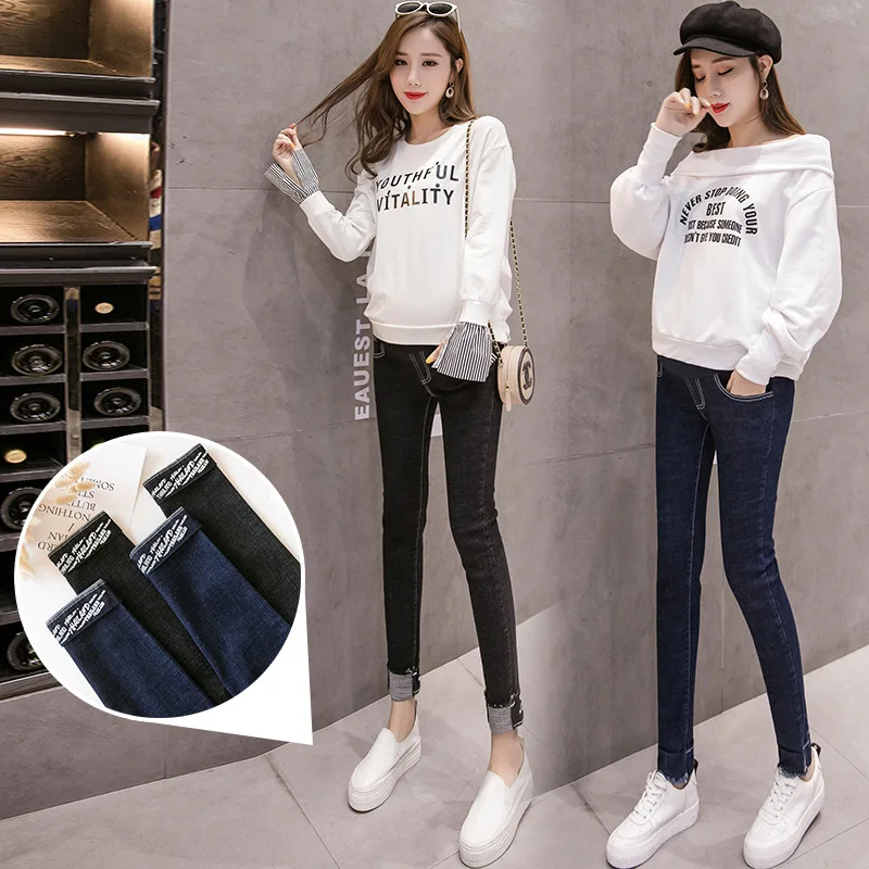 Maternity Stretch Pants Jeans For Pregnant Women Clothes Skinny Denim Pregnancy Clothing Spring Summer New | Мать и ребенок