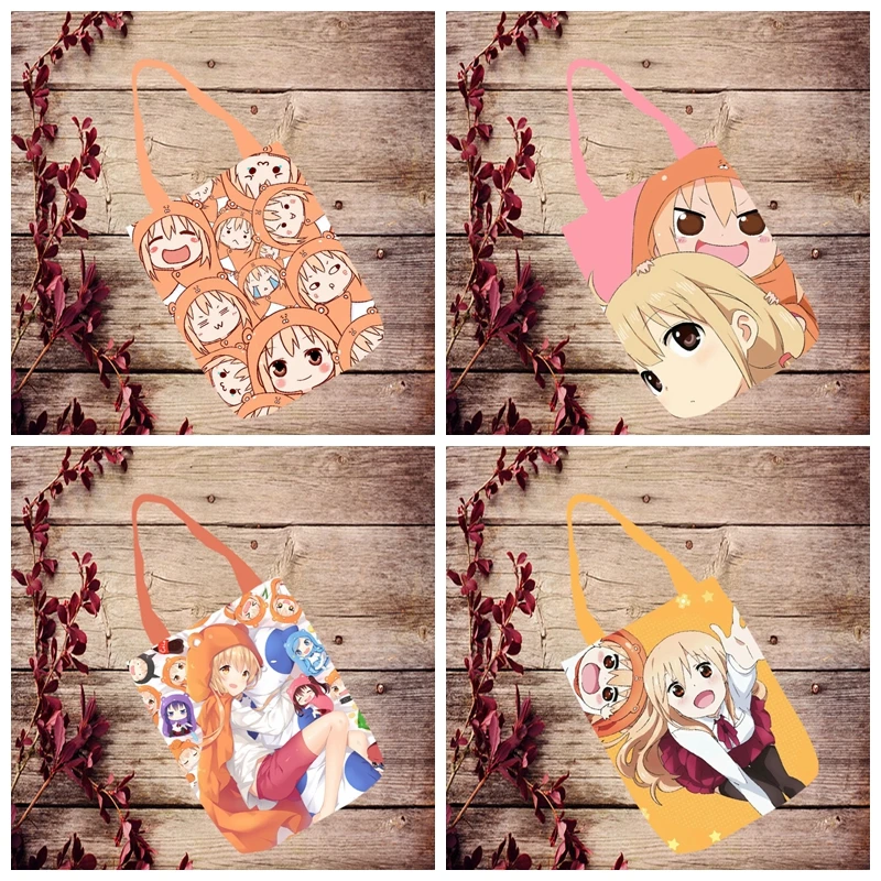 

IVYYE Himouto! Модная складная сумка для покупок из аниме «Умару-Чан», Холщовая Сумка для покупок, повседневные сумки через плечо, сумка-тоут на за...