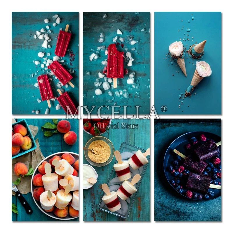 5D алмазная живопись сделай сам вышивка крестиком летняя с едой мороженое