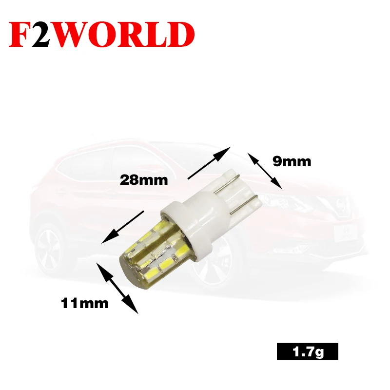 4 шт * T10 168 194 Водонепроницаемый 24 SMD 3014 Светодиодный Силиконовое защитное покрытие