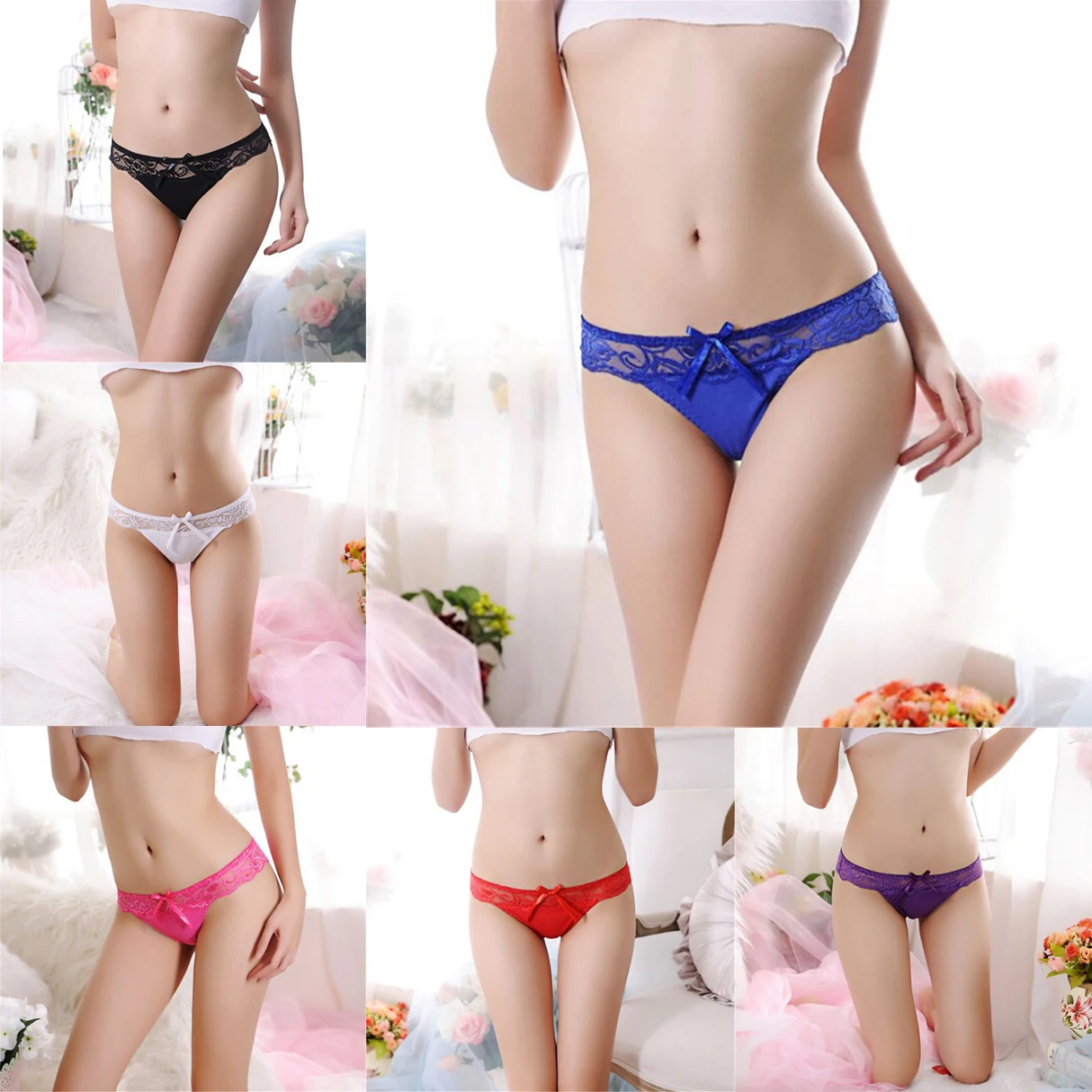 Женские кружевные стринги с цветочным рисунком нижнее белье трусы из хлопка