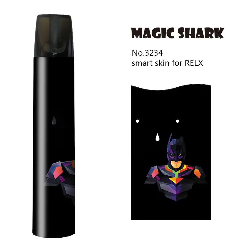 Magic Shark Crayon Shinchan Batman Wonder Woman Frog 2.5D ПВХ наклейка для Relx чехол пленка E Cigarette 3233-3253 |