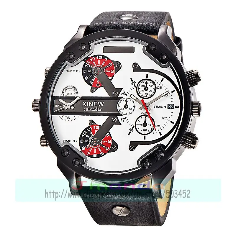 Мужские кварцевые наручные часы с календарем 30 шт./лот | Наручные