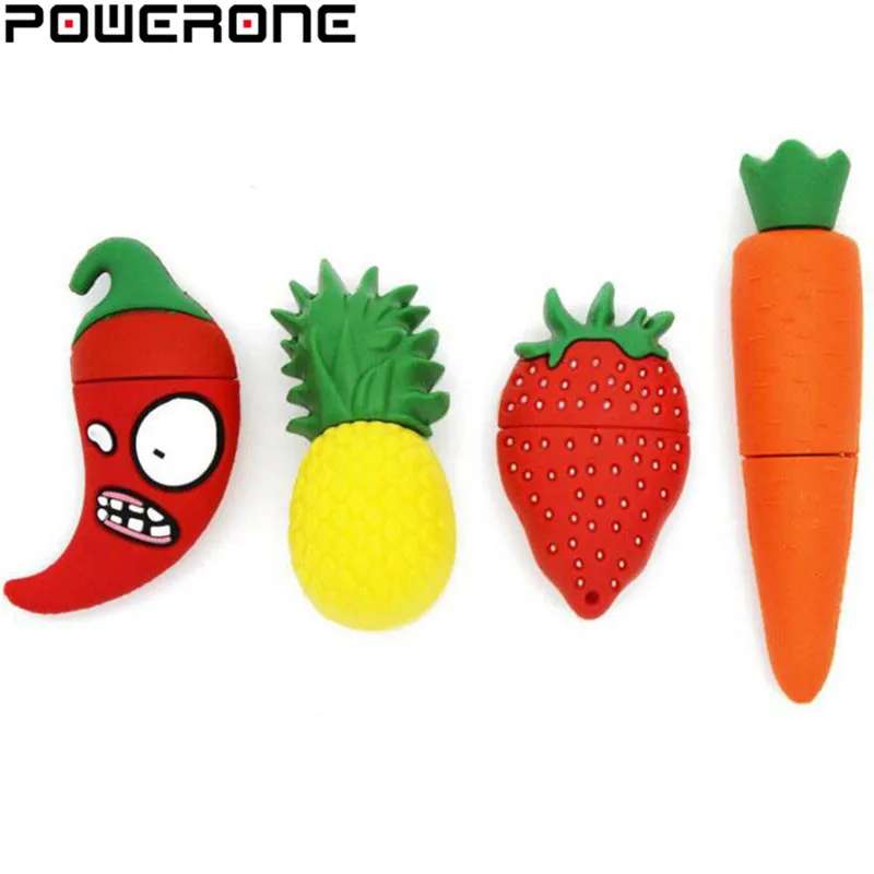 USB флеш накопитель POWERONE fruit chili флешка с изображением ананаса карта памяти моркови