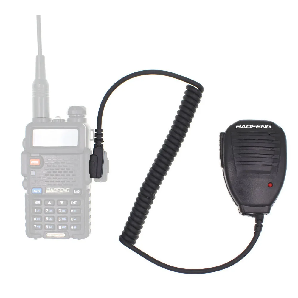 100% Оригинал BAOFENG Динамик микрофон Портативный UV 5R 5RE плюс BF 888S B5 B6 бесплатная
