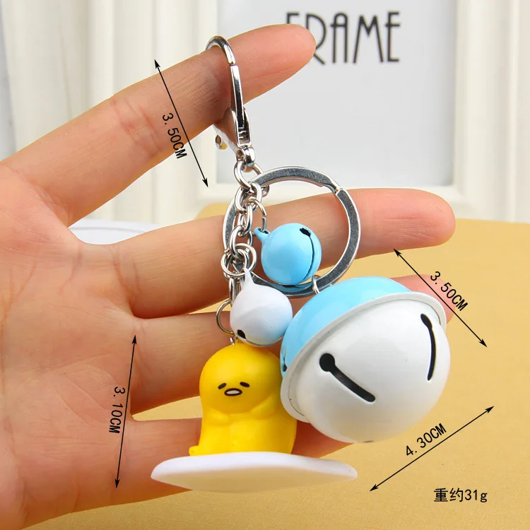 B Kawaii Gudetama яйцо фигурка игрушка мультфильм яйцо фигурный Брелок Украшение на ключи с цепочкой брелок для детей - Цвет: B